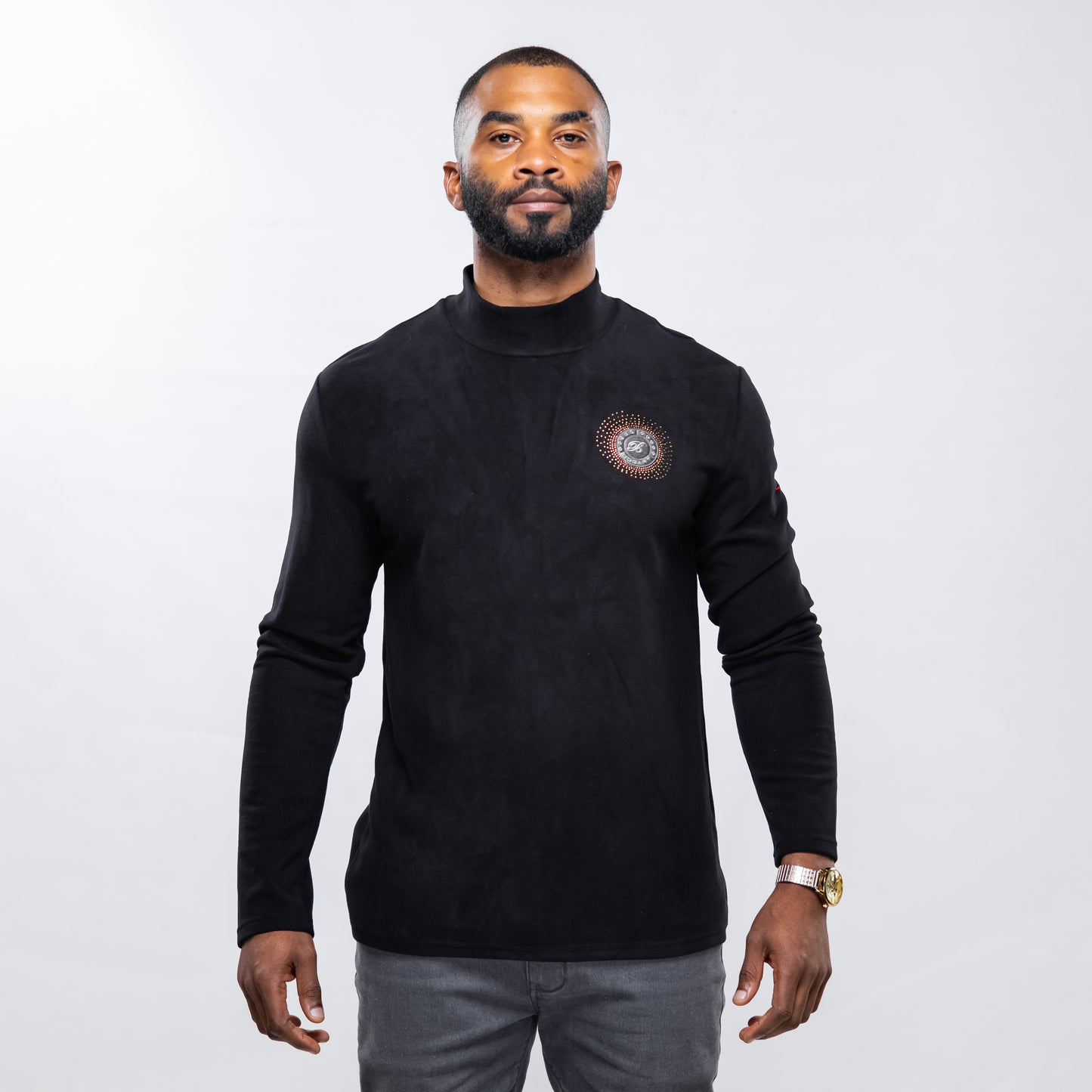 Bogart Man Premium Collection Luxe Funnel Neck Long Sleeve T-Shirt