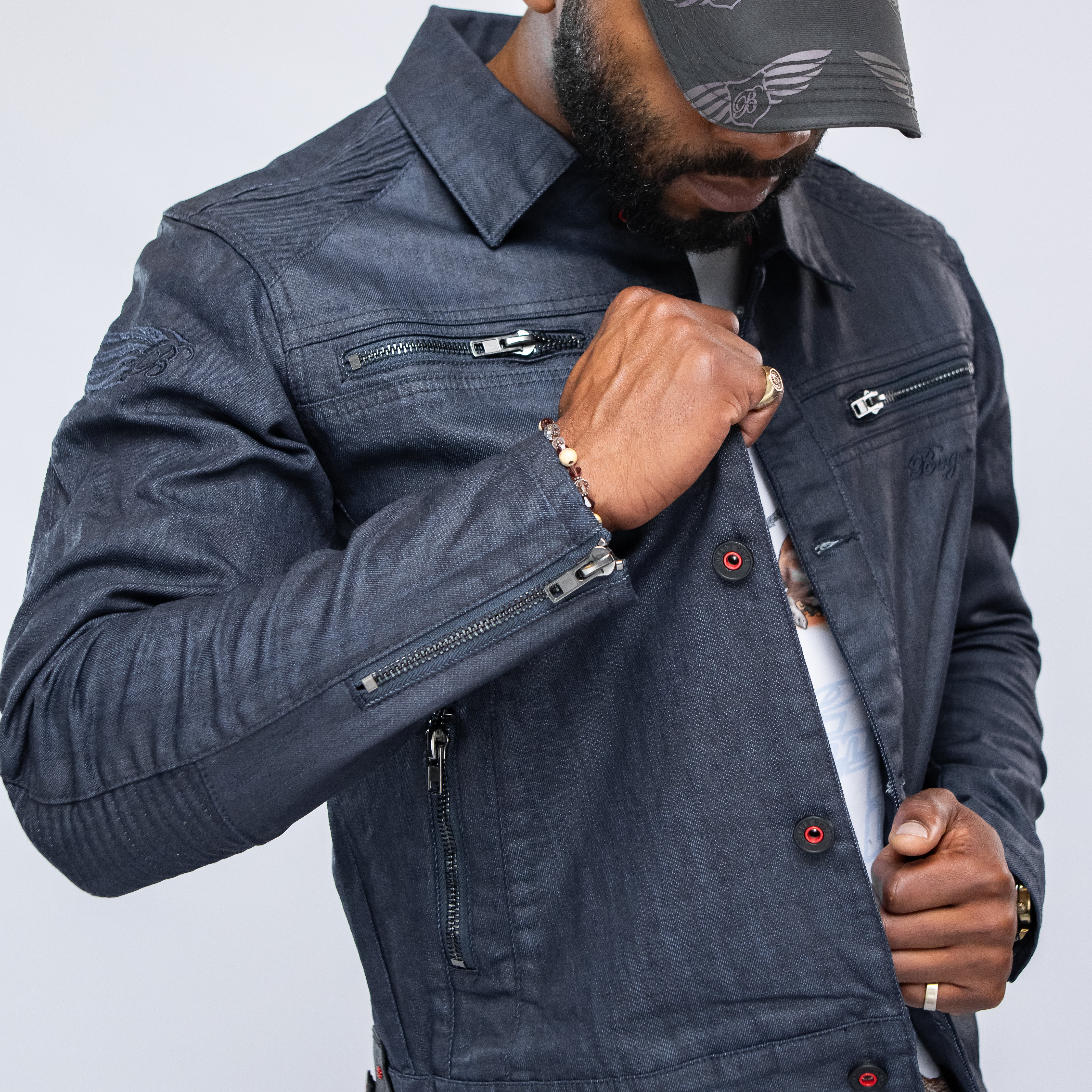 Bogart Dark Collection Coated Denim Jacket