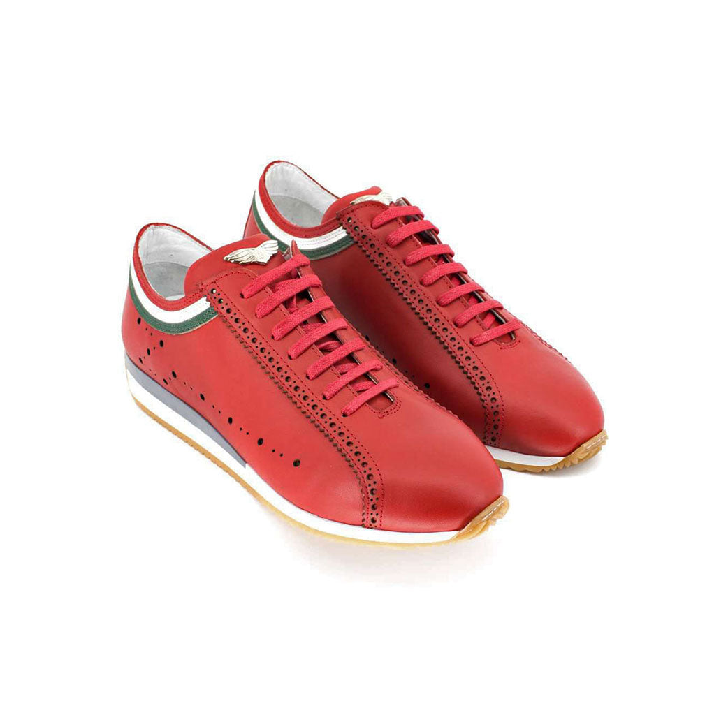 Bogart Man - Men's - Italian Fashion Sneaker-Red-Pair