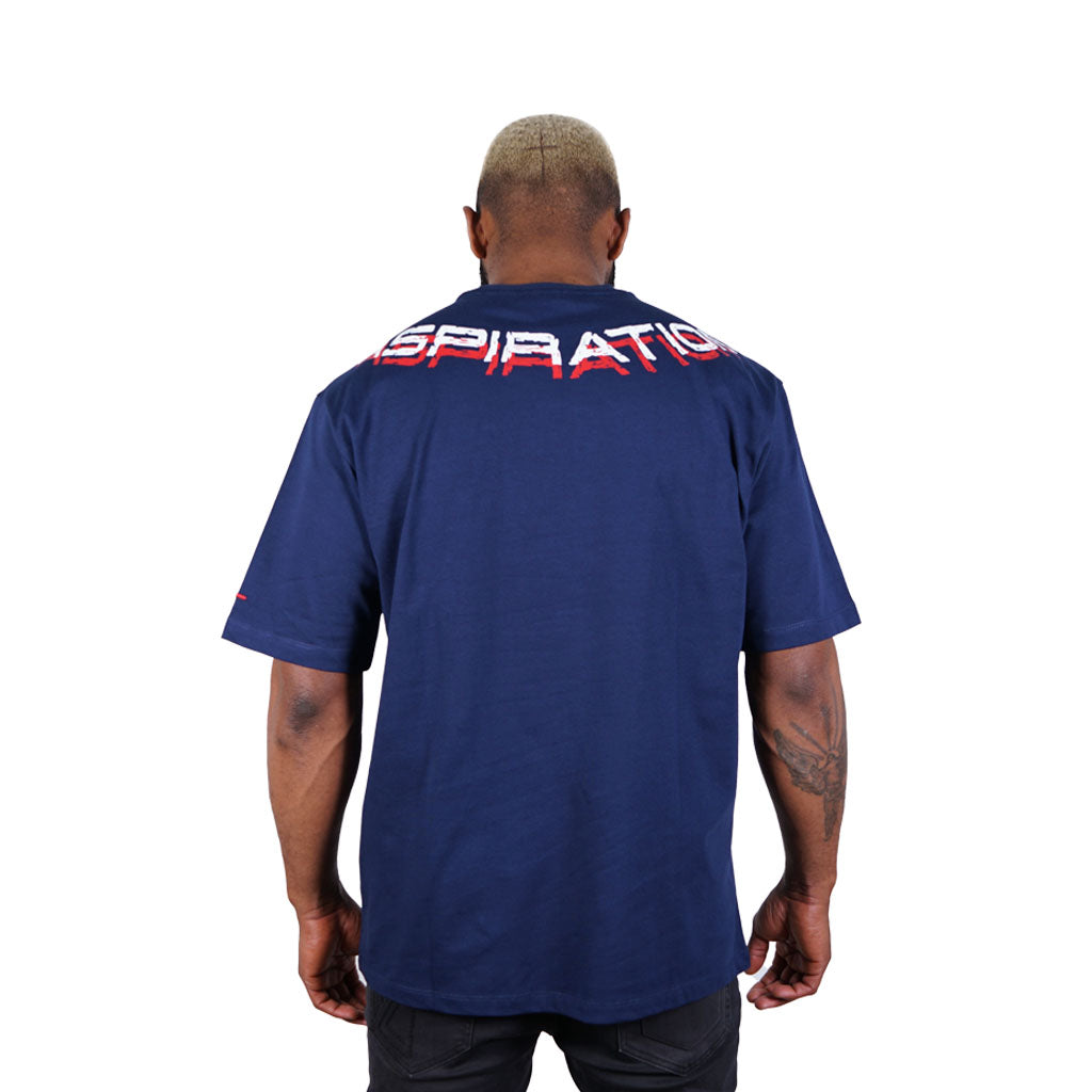 Bogart Original Collection C-Nek Print T-Shirt-Navy-Back